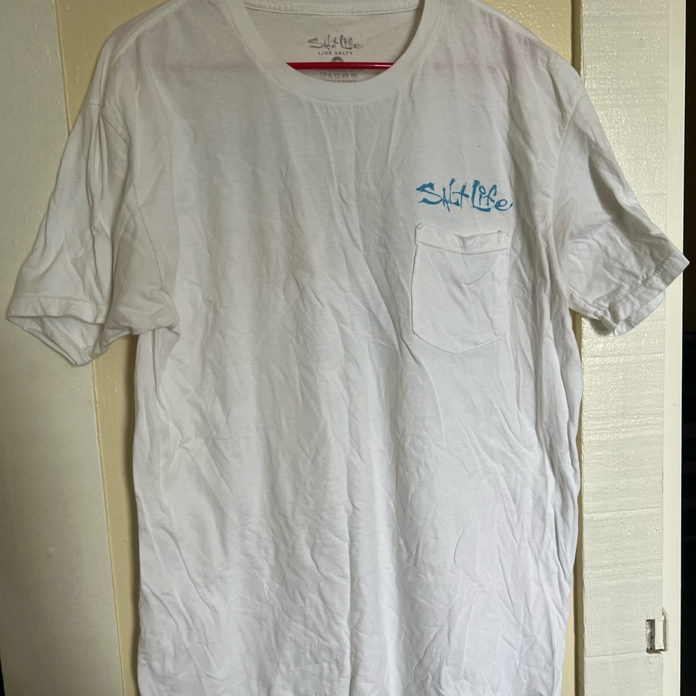 Salt Life White Short Sleeve Tee Classic Cotton